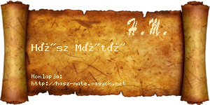Hász Máté névjegykártya