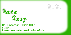 mate hasz business card